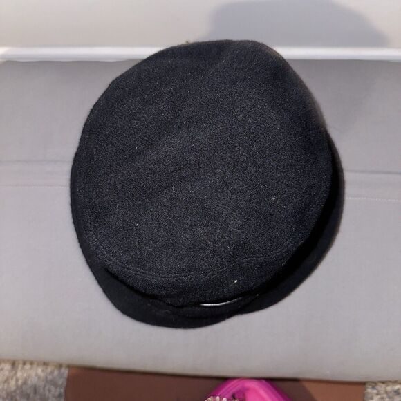 Coach Wool Blend Bucket Hat Black W/Gold Button Size Small P/S EUC - Picture 3 of 7